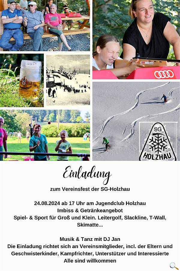 Einladung Vereinsfest SG Holzhau