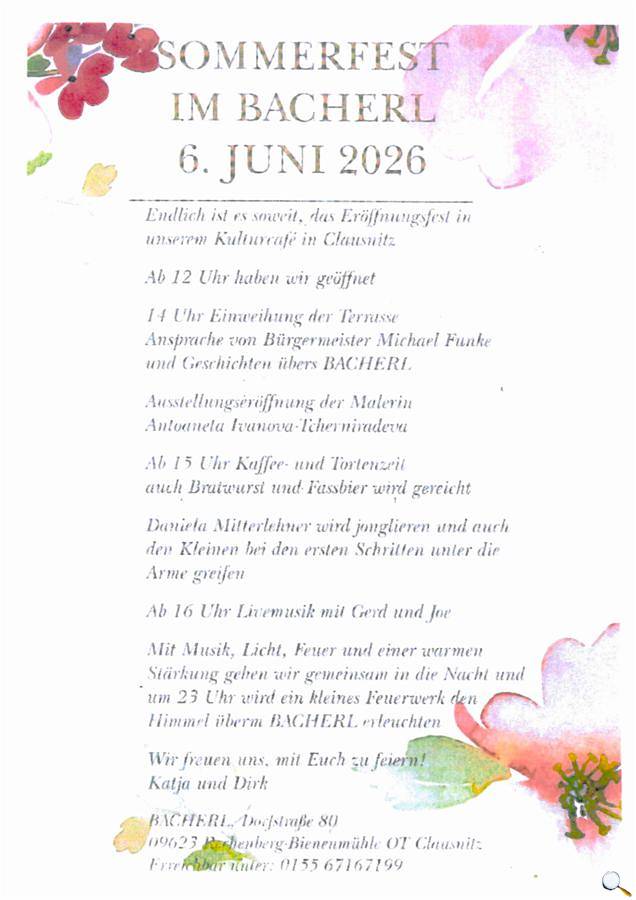 Sommerfest im Bacherl