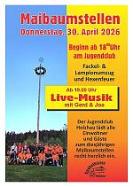 Maibaumstellen in Holzhau